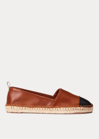 Women's Ralph Lauren Dorian Leather Espadrilles | 680923IXB